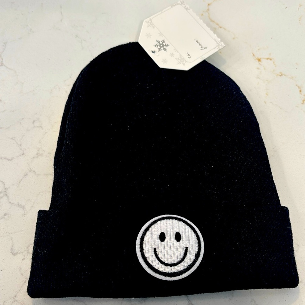 Baby’s black winter hat